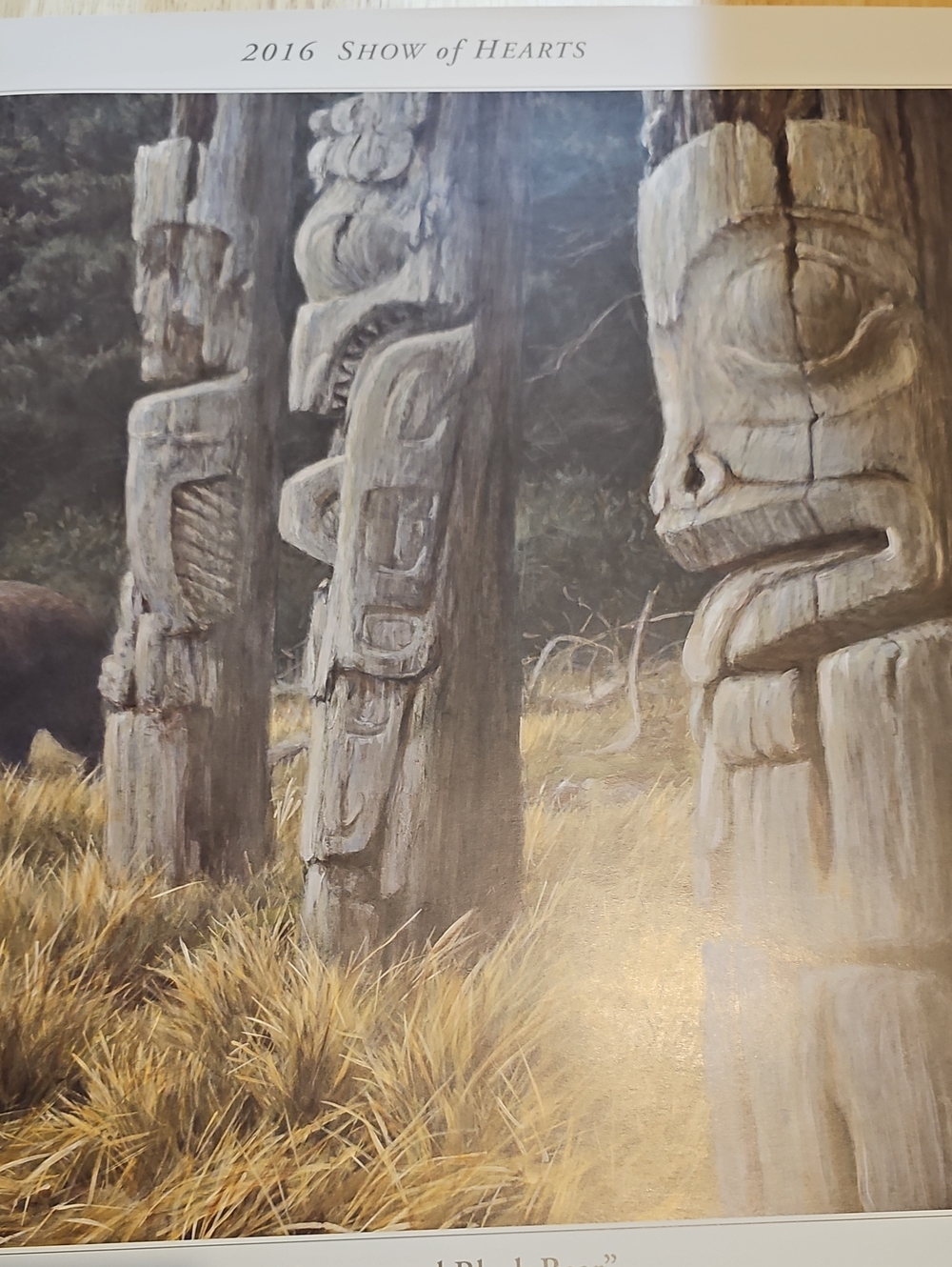 Robert Bateman Signed Print - "Totems and Black Bear" (2016 Variety Telethon )